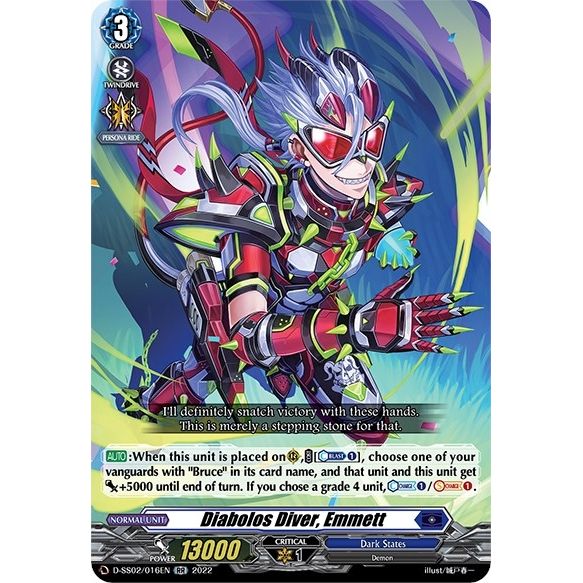 Image for Diabolos Diver, Emmett (D-SS02/016EN) (D-SS02) - Cardfight Vanguard