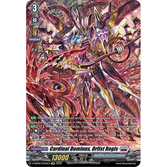 Image for Cardinal Dominus, Orfist Regis (SP) (D-SS02/SP05EN) (D-SS02) - Cardfight Vanguard