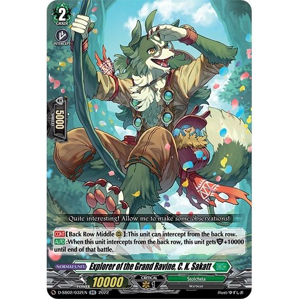 Image for Explorer of the Grand Ravine, C. K. Sakatt (`D-SS02/032EN) (D-SS02) - Cardfight Vanguard