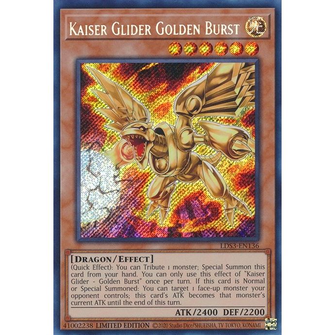 Image for Kaiser Glider Golden Burst (LDS3-EN136) (LDS3) - YuGiOh