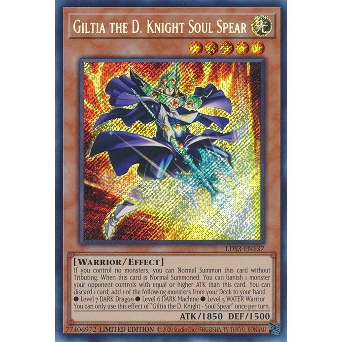 Image for Giltia the D. Knight Soul Spear (LDS3-EN137) (LDS3) - YuGiOh