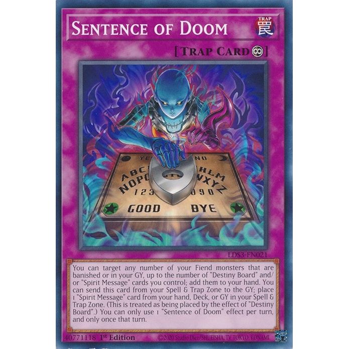 Image for Sentence of Doom (LDS3-EN021) (LDS3) - YuGiOh