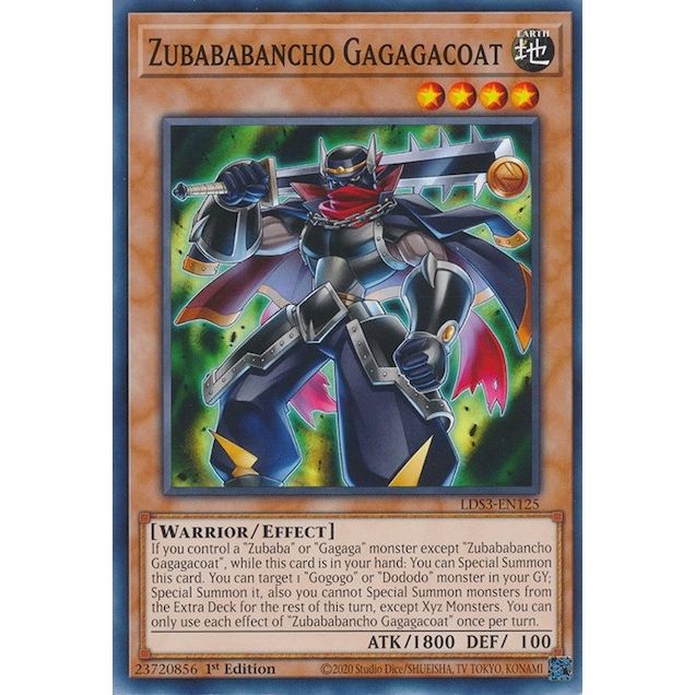 Image for Zubababancho Gagagacoat (LDS3-EN125) (LDS3) - YuGiOh