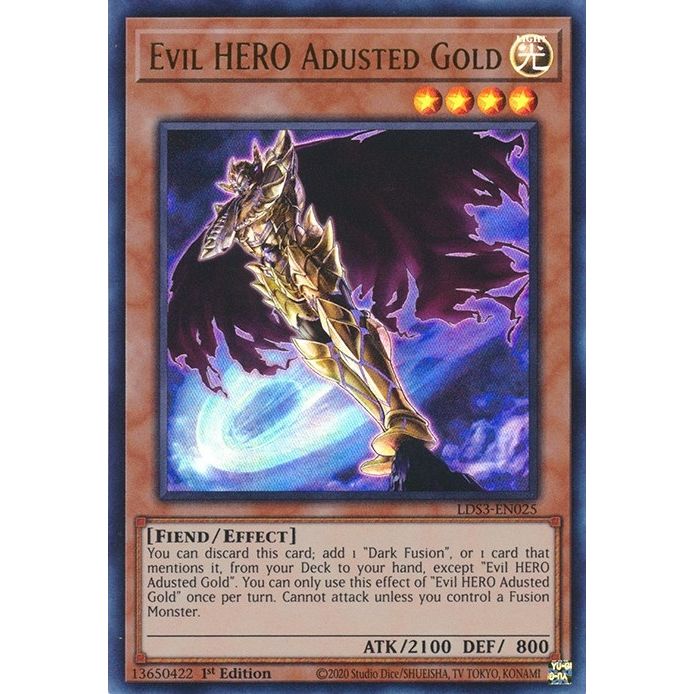 Image for Evil HERO Adusted Gold (LDS3-EN025) (LDS3) - YuGiOh