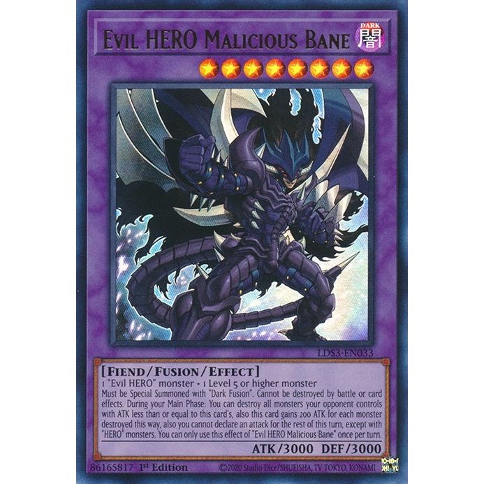 Image for Evil HERO Malicious Bane (LDS3-EN033) (LDS3) - YuGiOh