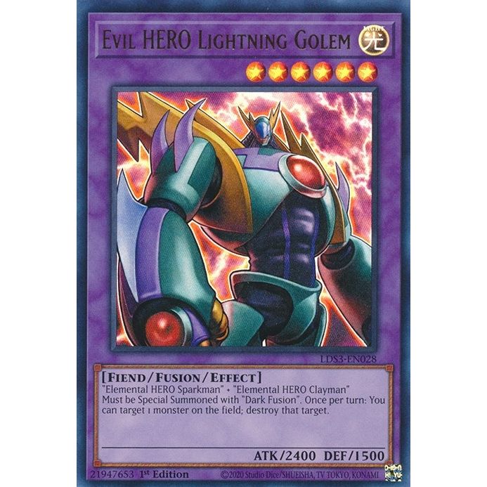 Image for Evil HERO Lightning Golem (LDS3-EN028) (LDS3) - YuGiOh