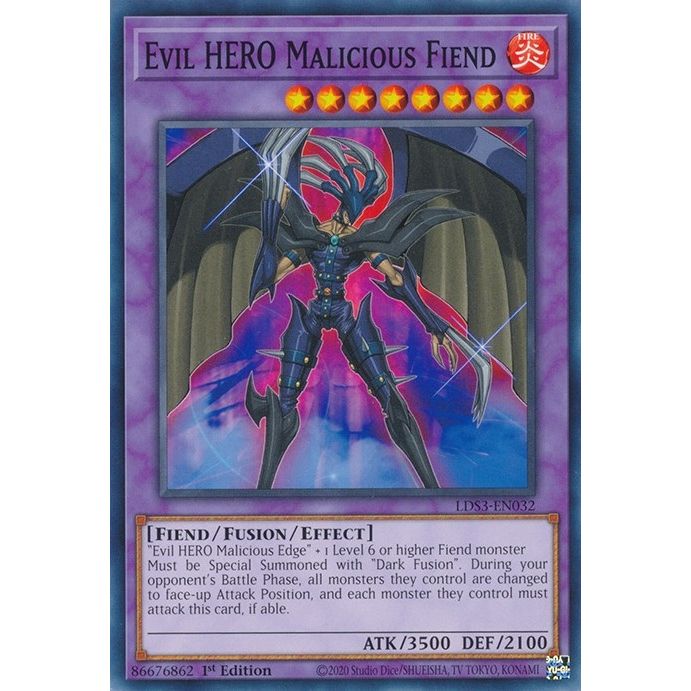 Image for Evil HERO Malicious Fiend (LDS3-EN032) (LDS3) - YuGiOh