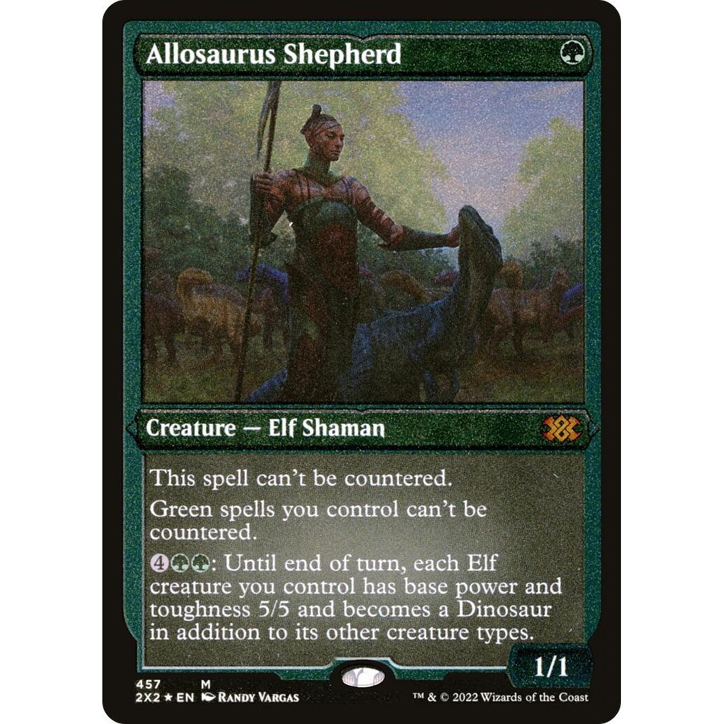 Image for Allosaurus Shepherd (Foil Etched) (457) (2X2) - Magic: The Gathering