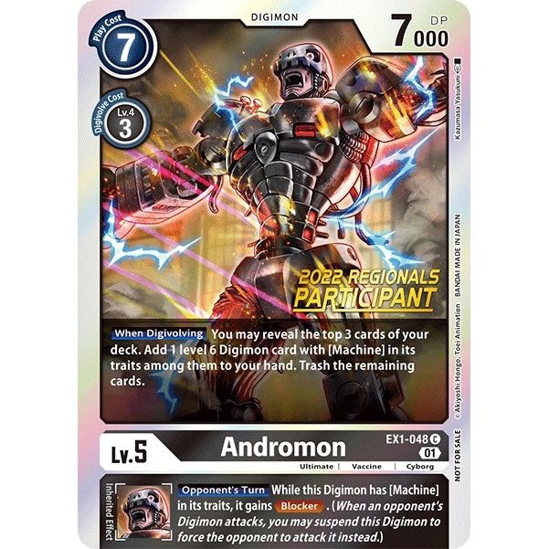 Image for Andromon (2022 Championship Online Regional) [Online Participant] (EX1-048 C) (EX01) - Digimon Card Game