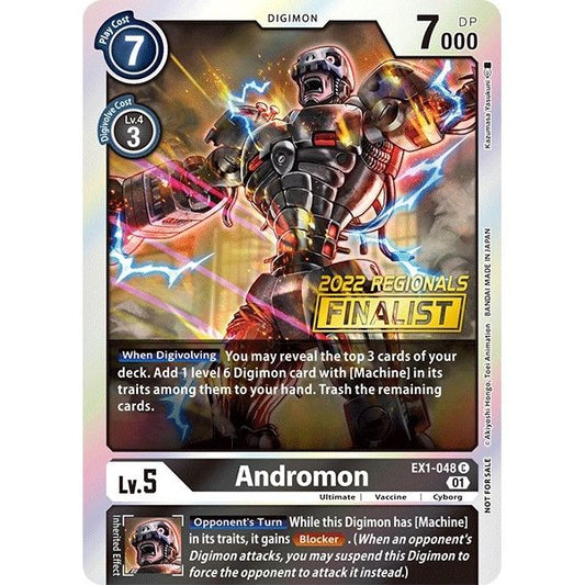 Image for Andromon (2022 Championship Online Regional) [Online Finalist] (EX1-048 C) (EX01) - Digimon Card Game