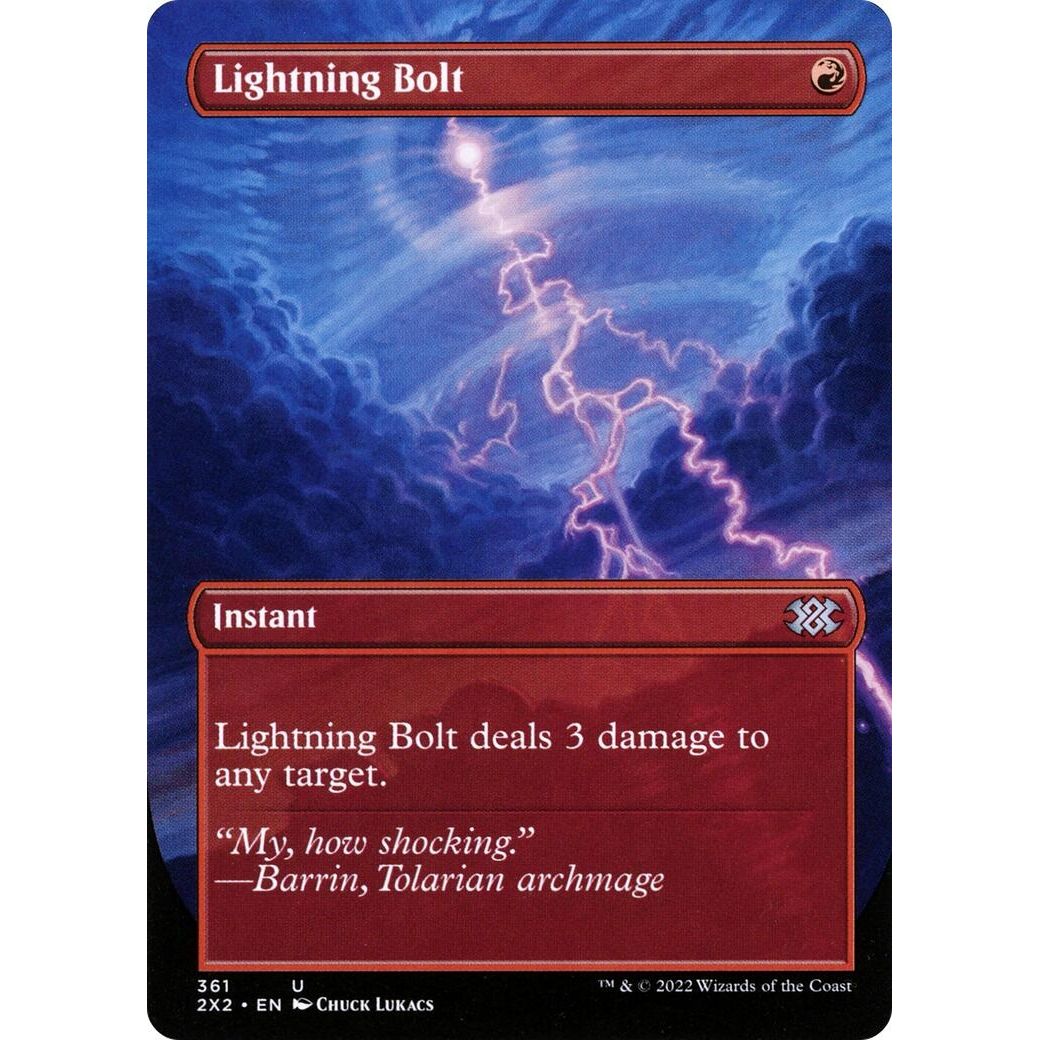 Image for Lightning Bolt (Borderless) (361) (2X2) - Magic: The Gathering