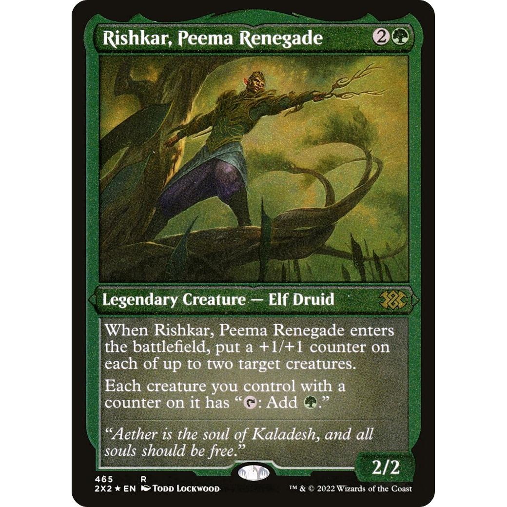 Image for Rishkar, Peema Renegade (Foil Etched) (465) (2X2) - Magic: The Gathering