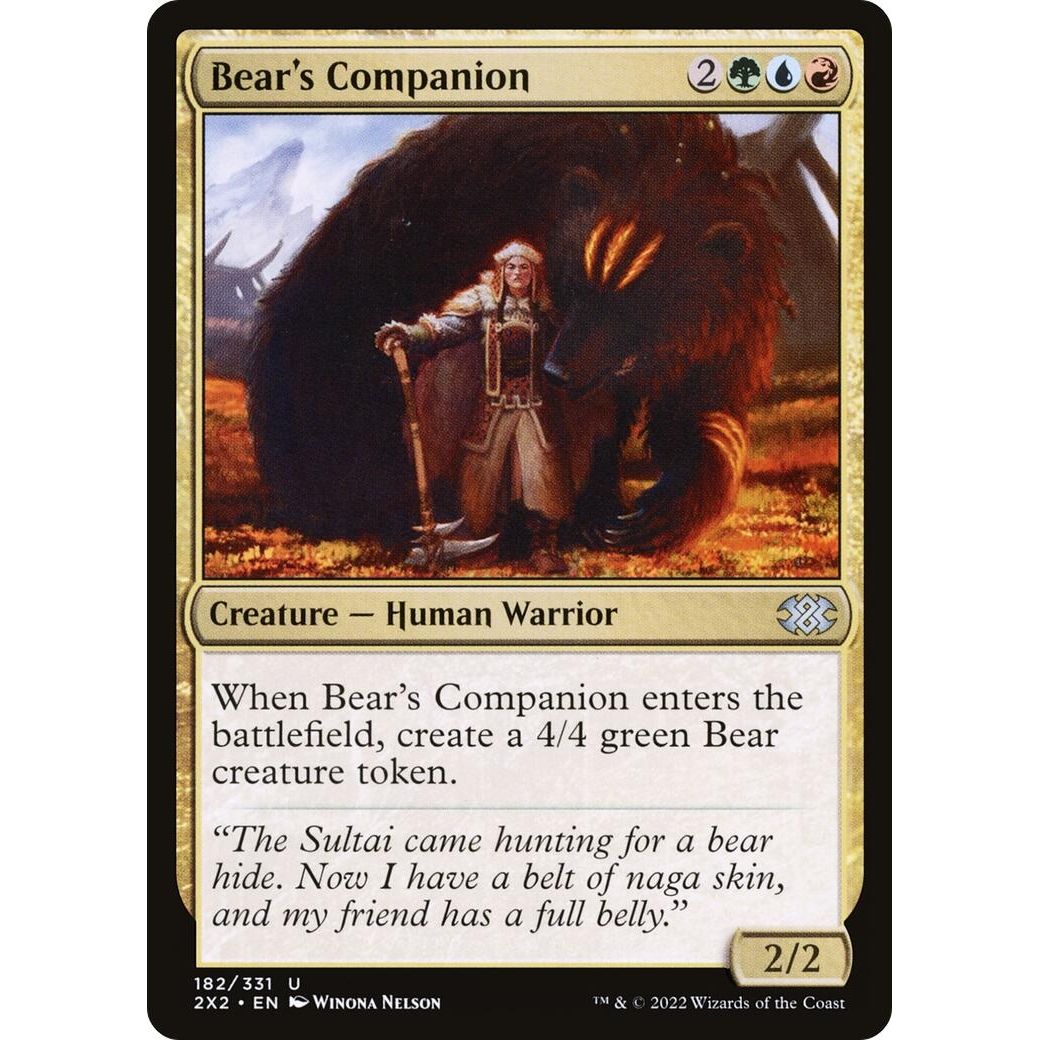 Image for Bear's Companion (182) (2X2) - Magic: The Gathering
