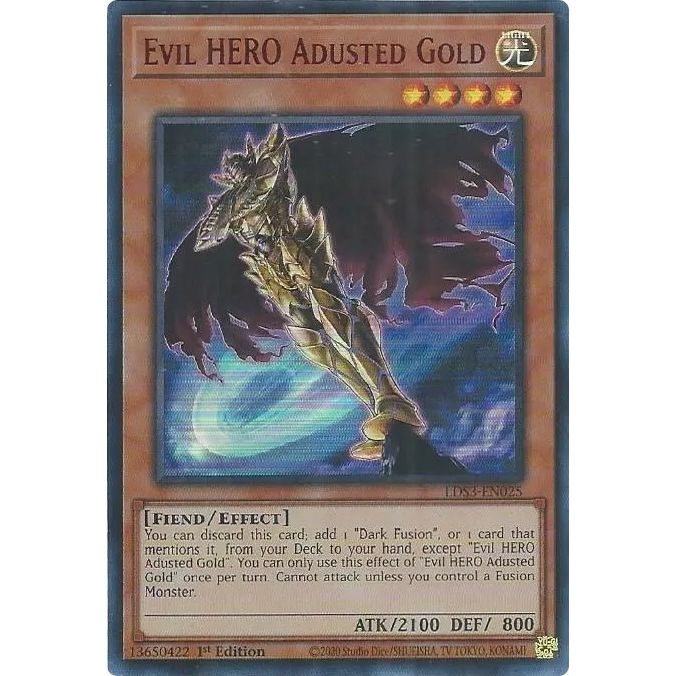 Image for Evil HERO Adusted Gold (Red) (LDS3-EN025) (LDS3) - YuGiOh