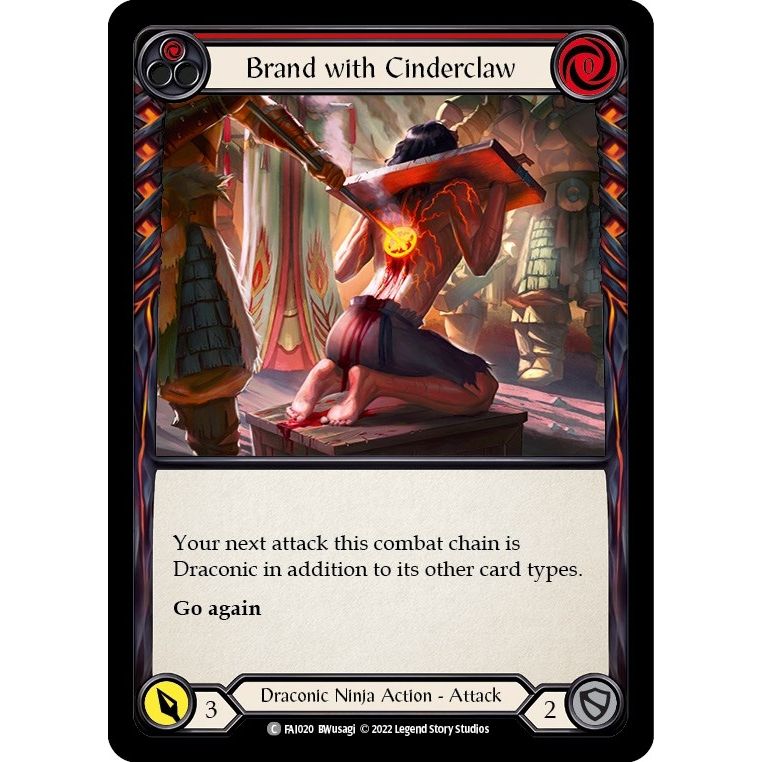 Image for Brand with Cinderclaw (Red) (FAI020) (FAI) - Flesh and Blood TCG