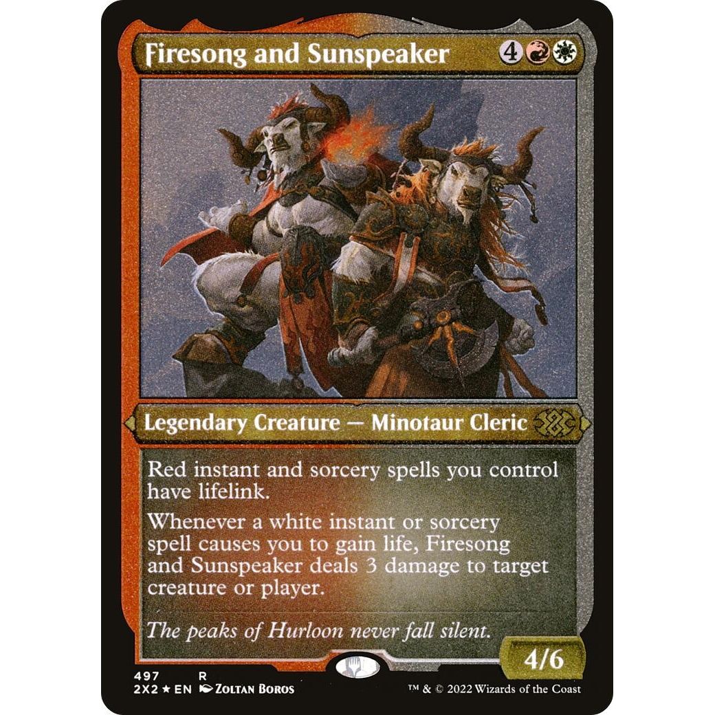 Image for Firesong and Sunspeaker (Foil Etched) (497) (2X2) - Magic: The Gathering