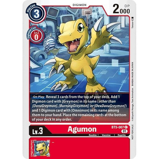 Image for Agumon - BT5-007 (Tamer Party Vol. 4 Promo) (BT5-007 C) (BT05) - Digimon Card Game