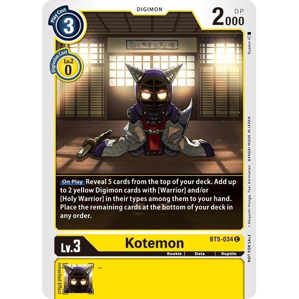 Image for Kotemon - BT5-034 (Tamer Party Vol. 5 Promo) (BT5-034 C) (BT05) - Digimon Card Game