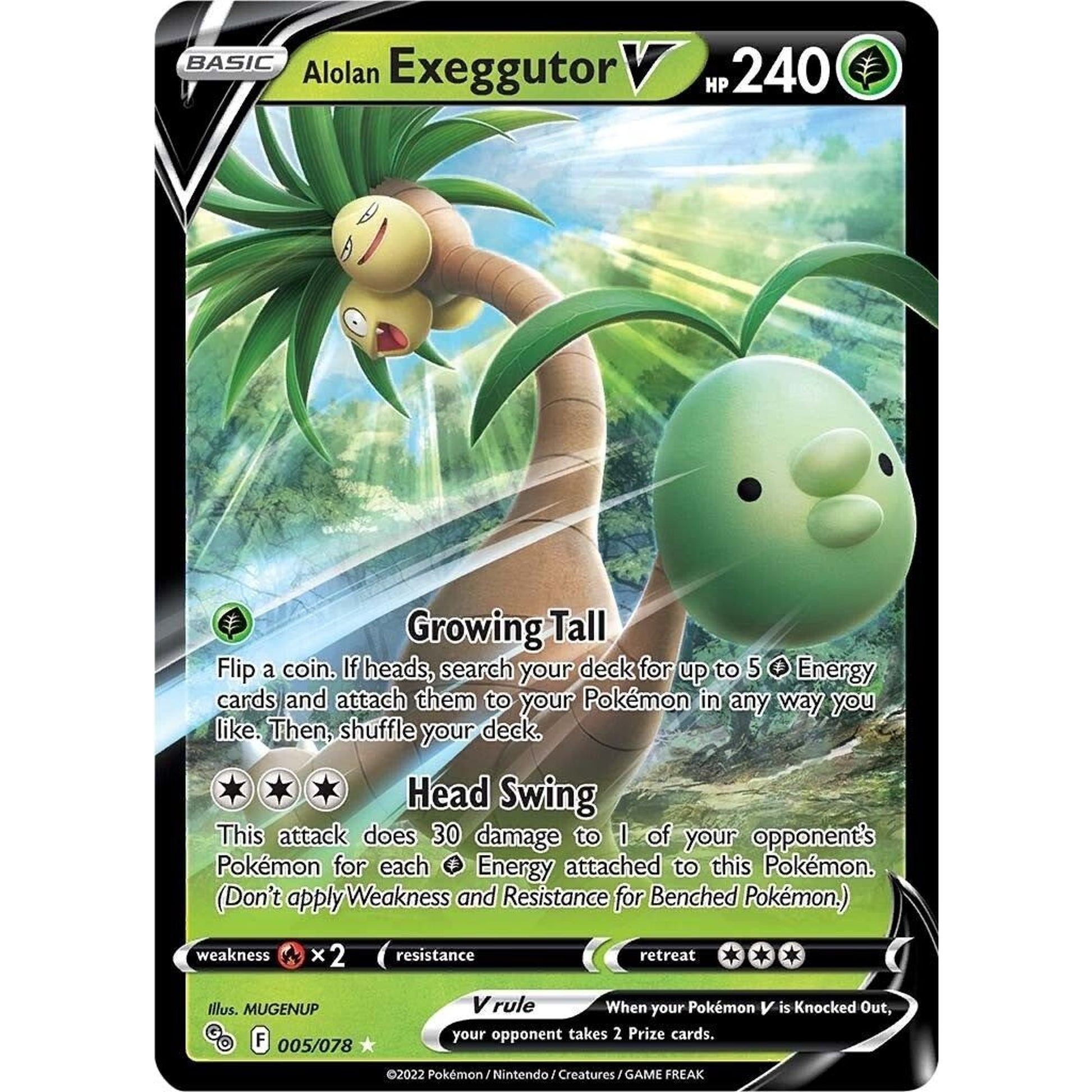 Image for Alolan Exeggutor V (005/078) (PGO) - Pokemon