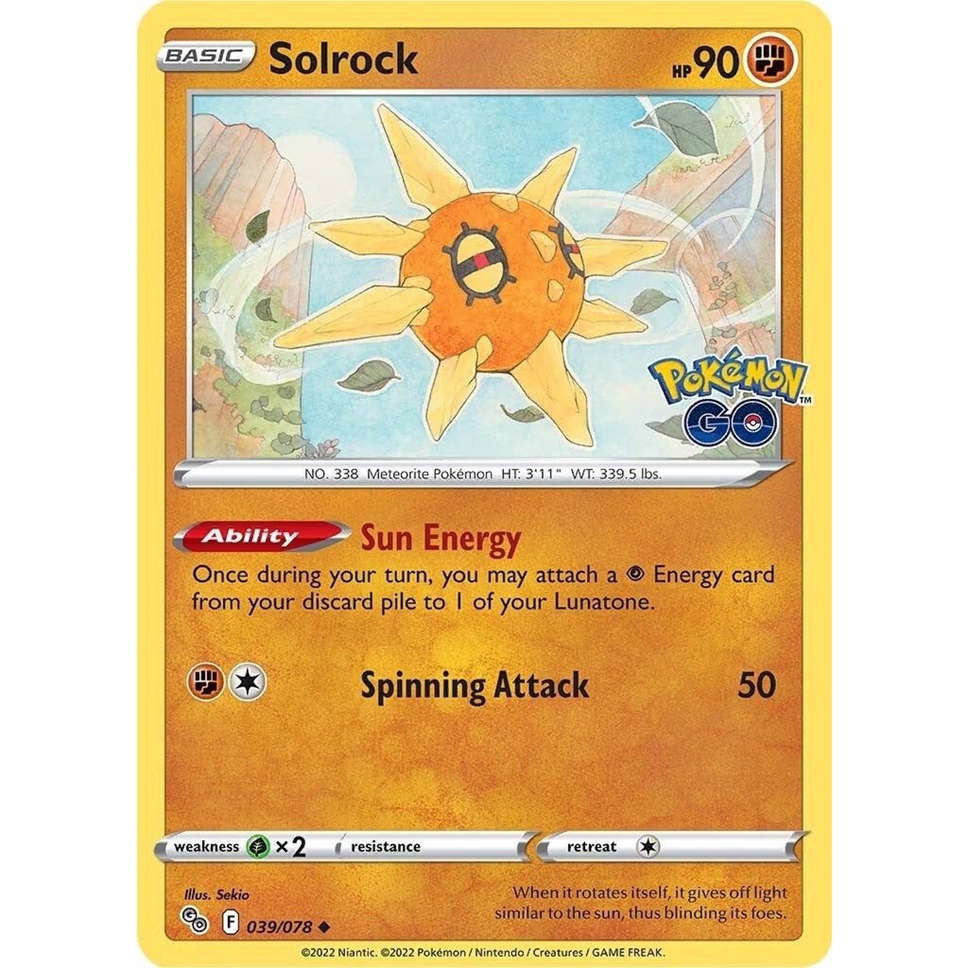Image for Solrock (039/078) (PGO) - Pokemon