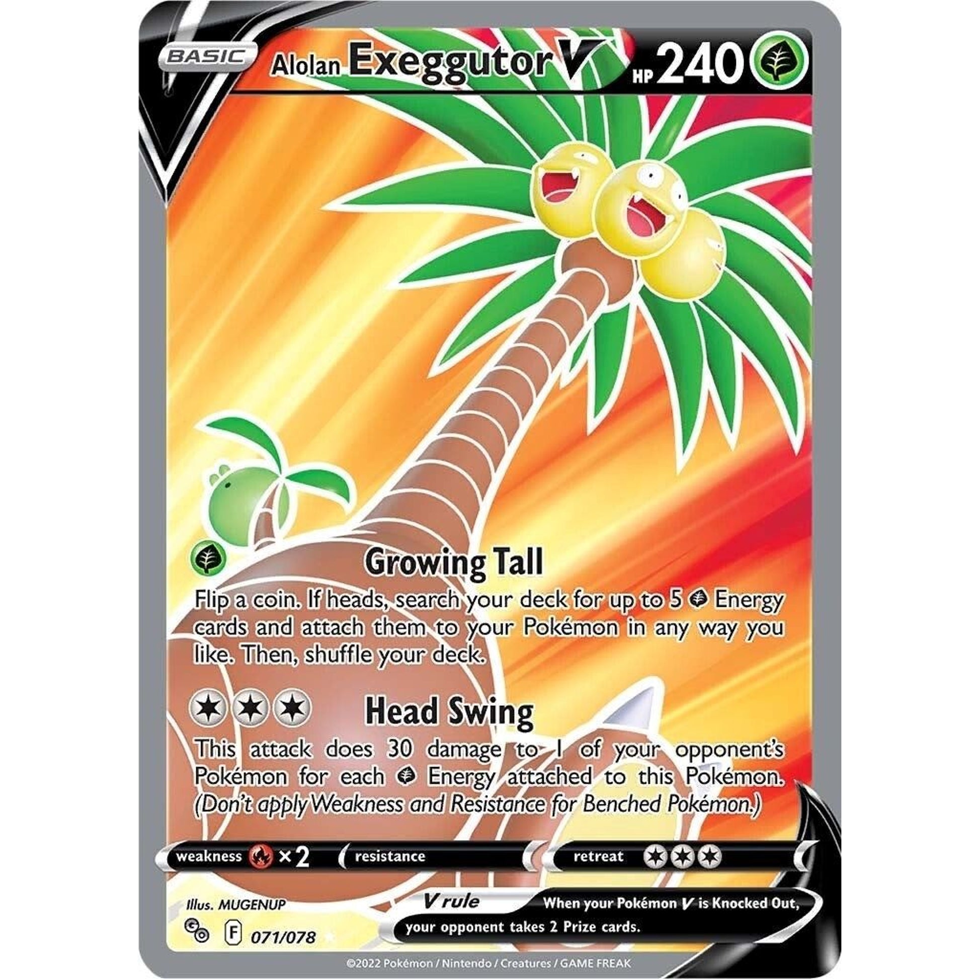 Image for Alolan Exeggutor V (Full Art) (071/078) (PGO) - Pokemon