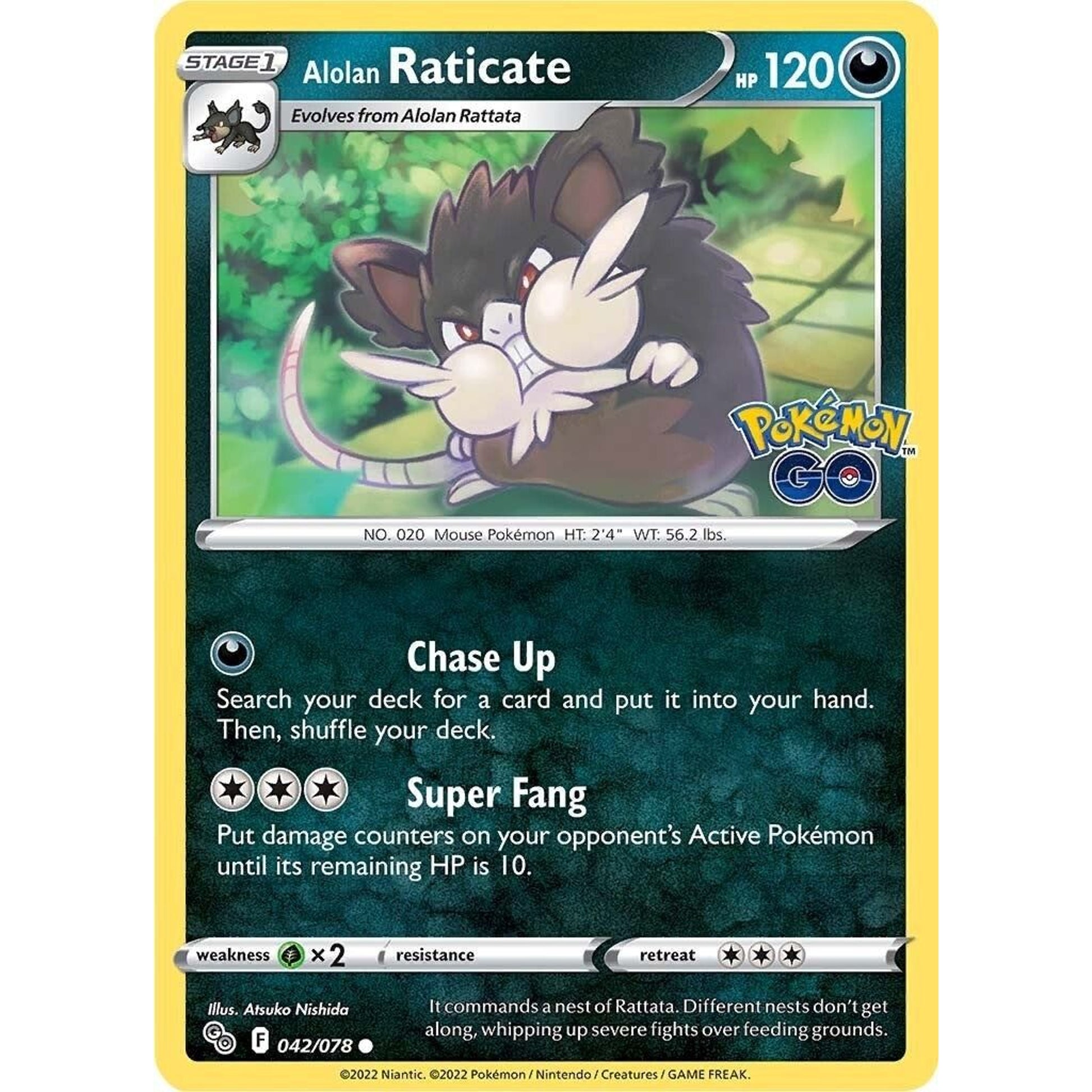 Image for Alolan Raticate (042/078) (PGO) - Pokemon