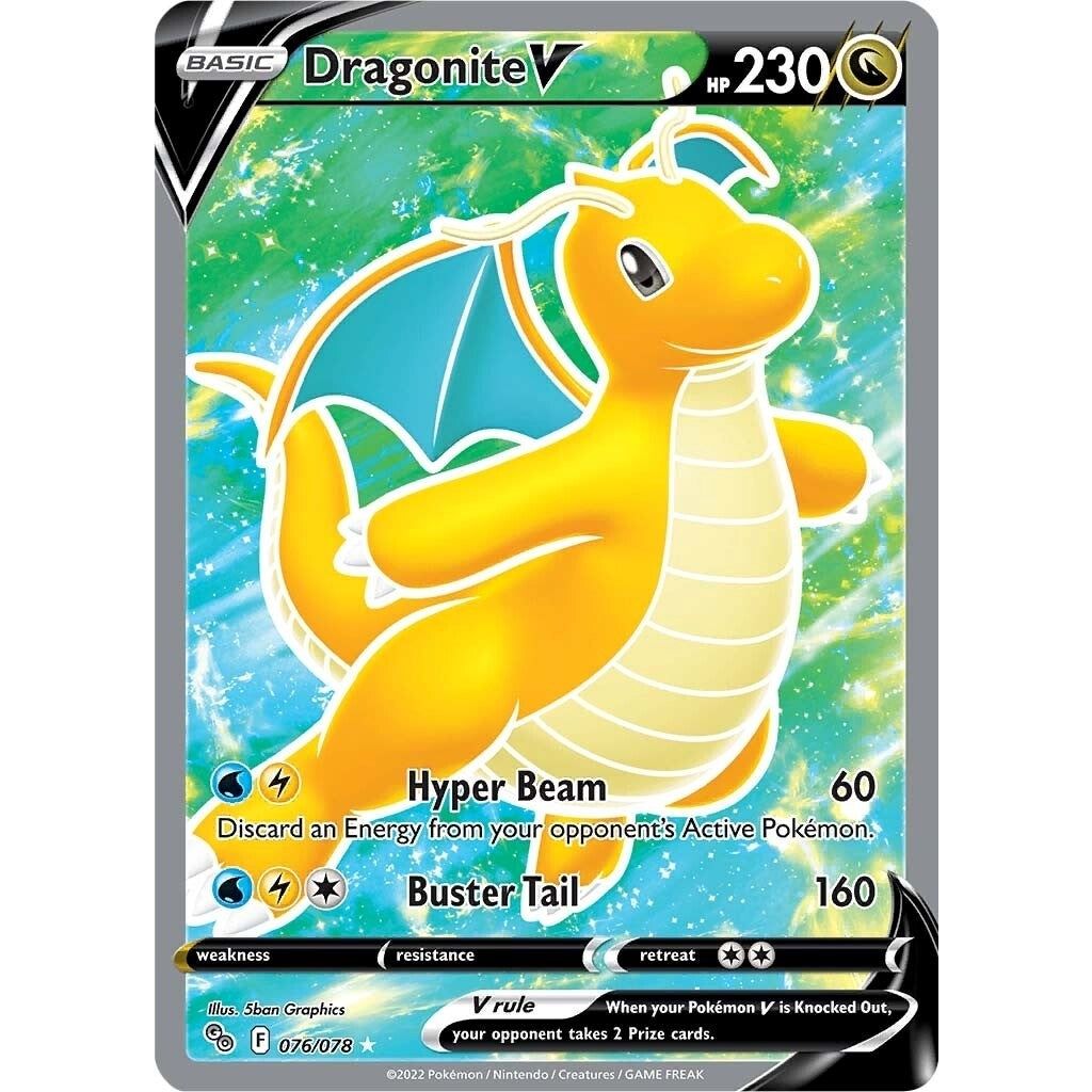 Image for Dragonite V (Full Art) (076/078) (PGO) - Pokemon