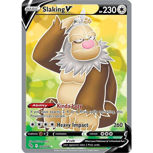 Image for Slaking V (Full Art) (077/078) (PGO) - Pokemon