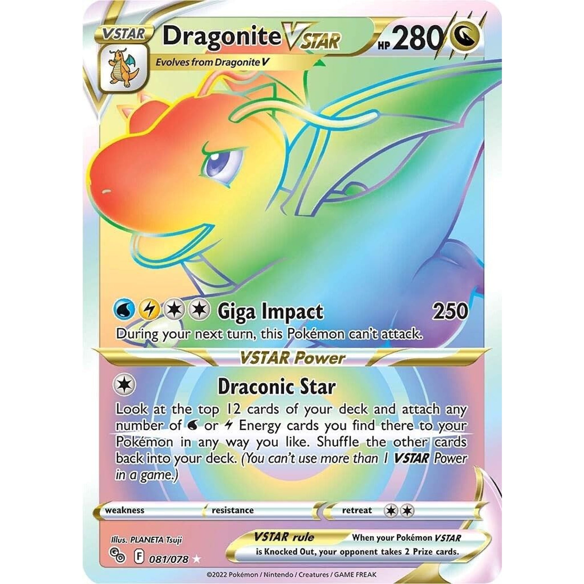 Image for Dragonite VSTAR (Secret) (081/078) (PGO) - Pokemon