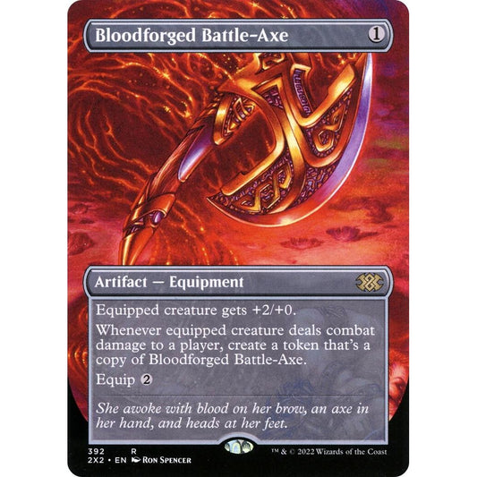 Image for Bloodforged Battle-Axe (Borderless) (392) (2X2) - Magic: The Gathering