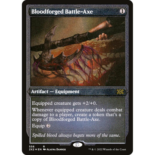 Image for Bloodforged Battle-Axe (Foil Etched) (556) (2X2) - Magic: The Gathering