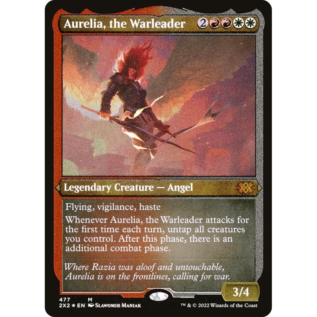 Image for Aurelia, the Warleader (Foil Etched) (477) (2X2) - Magic: The Gathering