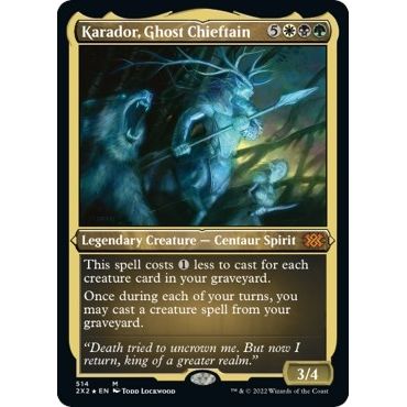 Image for Karador, Ghost Chieftain (Foil Etched) (514) (2X2) - Magic: The Gathering