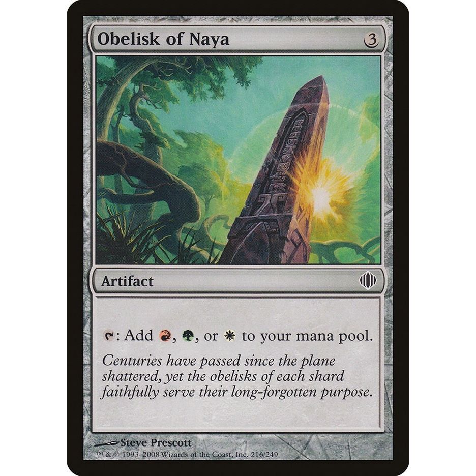 Image for Obelisk of Naya (216) (ALA) - Magic: The Gathering