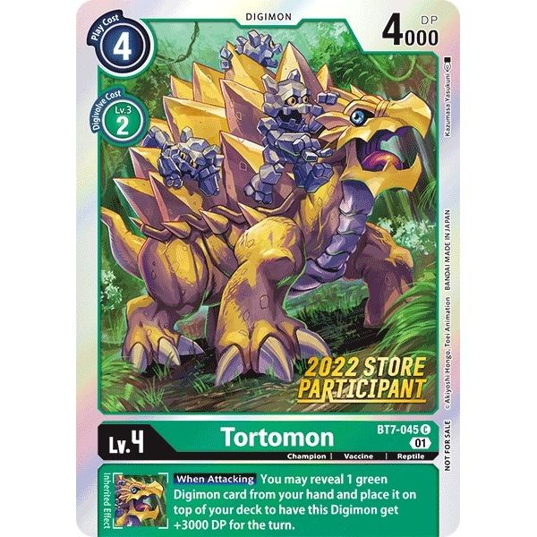 Image for Tortomon (2022 Store Participant) (BT7-045 C) (BT07) - Digimon Card Game