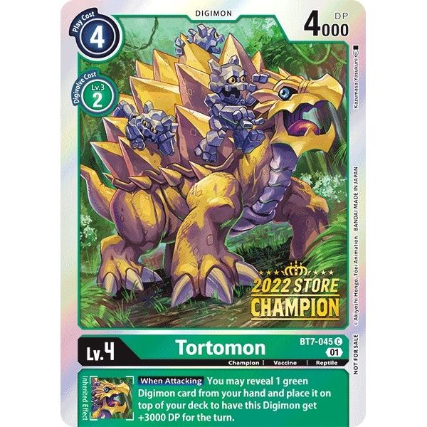 Image for Tortomon (2022 Store Champion) (BT7-045 C) (BT07) - Digimon Card Game
