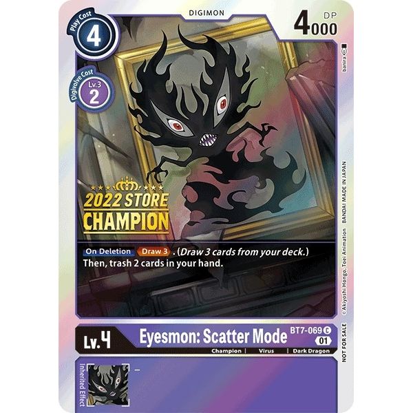 Image for Eyesmon: Scatter Mode (2022 Store Champion) (BT7-069 C) (BT07) - Digimon Card Game