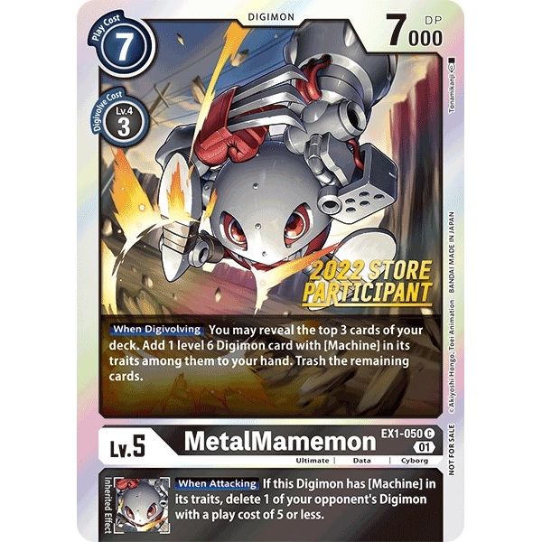 Image for MetalMamemon (2022 Store Participant) (EX1-050 C) (EX01) - Digimon Card Game