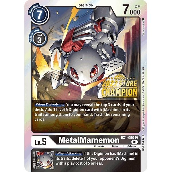 Image for MetalMamemon (2022 Store Champion) (EX1-050 C) (EX01) - Digimon Card Game