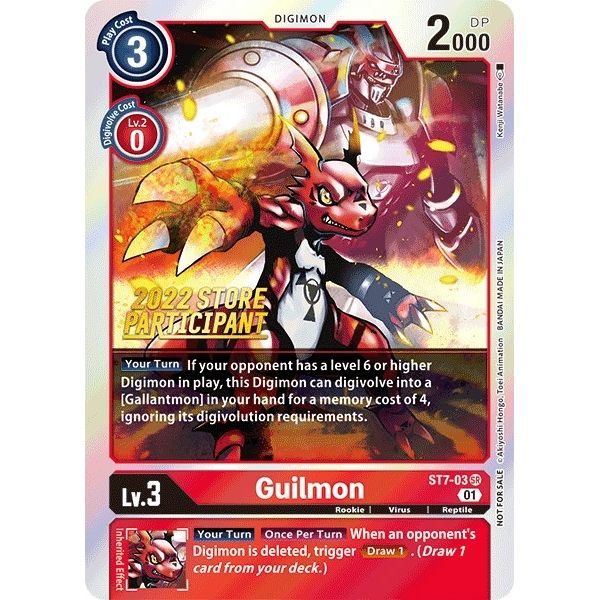 Image for Guilmon (2022 Store Participant) (ST7-03 SR) (ST-7) - Digimon Card Game