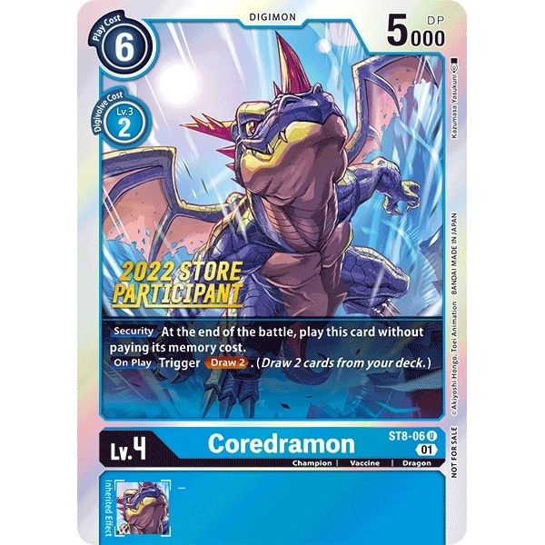 Image for Coredramon (2022 Store Participant) (ST8-06 U) (ST-8) - Digimon Card Game