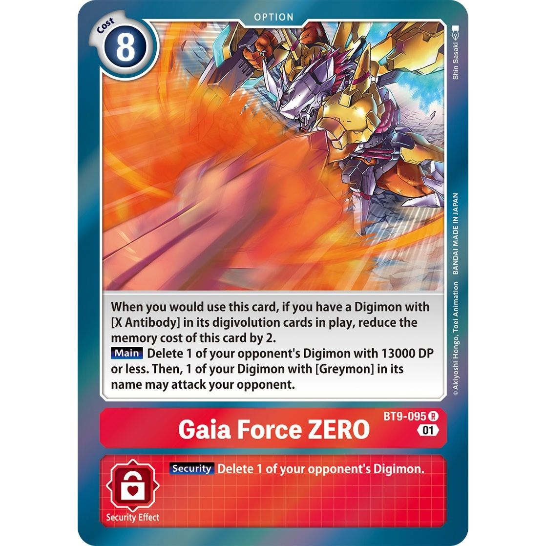 Image for Gaia Force ZERO (BT9-095 R) (BT09) - Digimon Card Game
