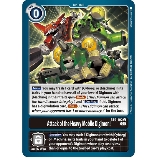 Image for Attack of the Heavy Mobile Digimon! (BT9-102 C) (BT09) - Digimon Card Game