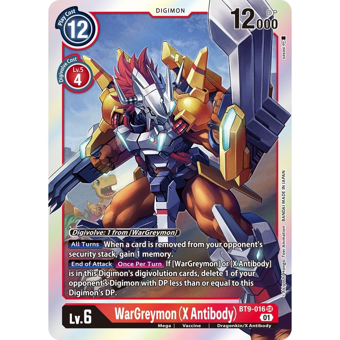 Image for WarGreymon (X Antibody) (BT9-016 SR) (BT09) - Digimon Card Game