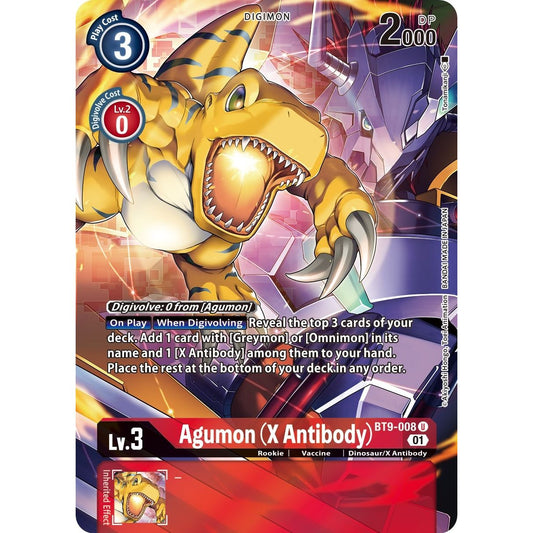 Image for Agumon (X Antibody) (Alternate Art) (BT9-008 U) (BT09) - Digimon Card Game