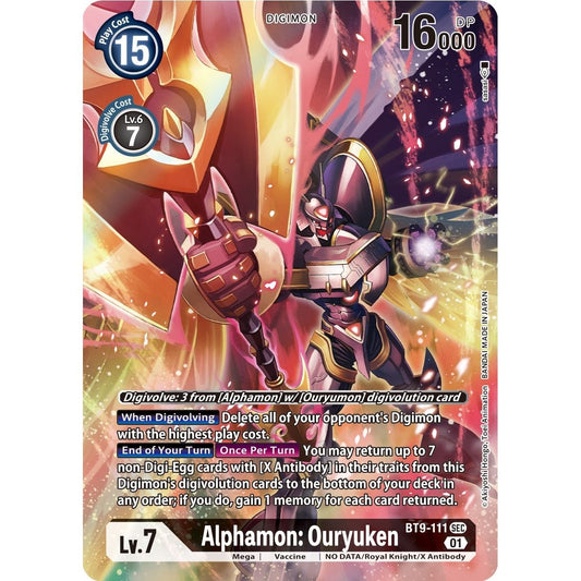 Image for Alphamon: Ouryuken (Alternate Art) (BT9-111 SEC) (BT09) - Digimon Card Game