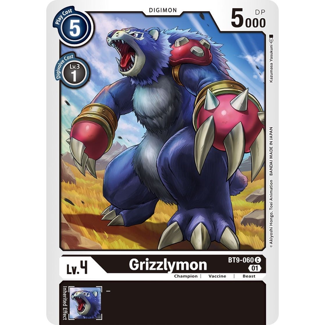 Image for Grizzlymon (BT9-060 C) (BT09) - Digimon Card Game