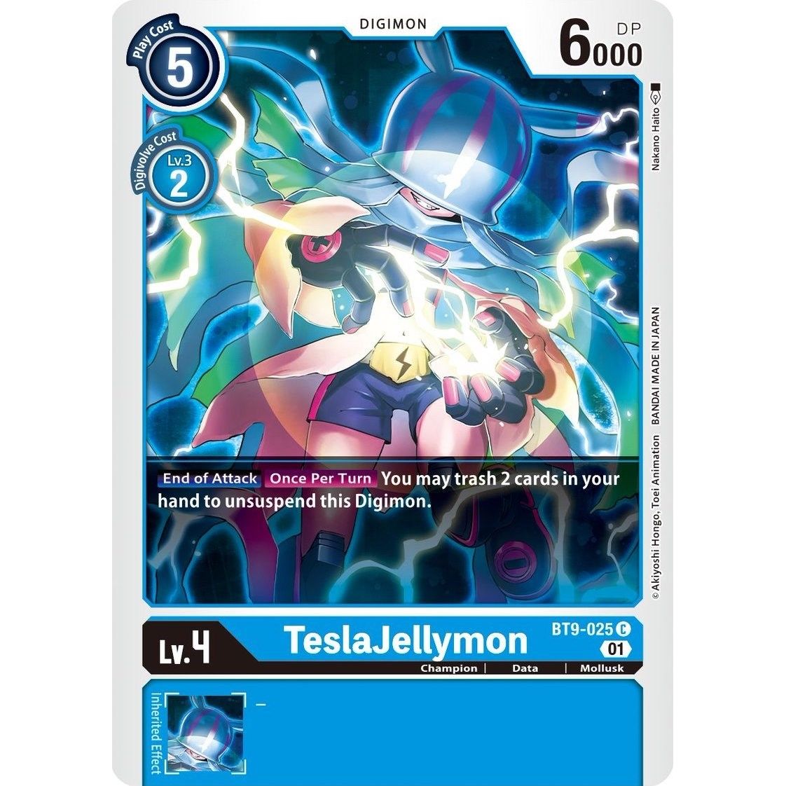 Image for TeslaJellymon (BT9-025 C) (BT09) - Digimon Card Game