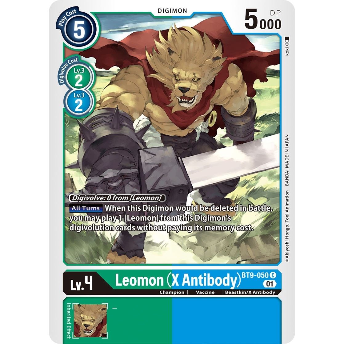 Image for Leomon (X Antibody) (BT9-050 C) (BT09) - Digimon Card Game