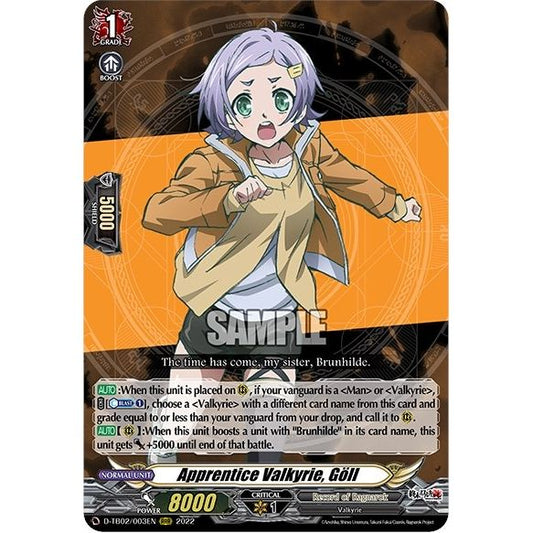 Image for Apprentice Valkyrie, Goll (D-TB02/003EN) (D-TB02) - Cardfight Vanguard